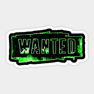 MODERN-DESIGN-WANTED-GREEN Sticker